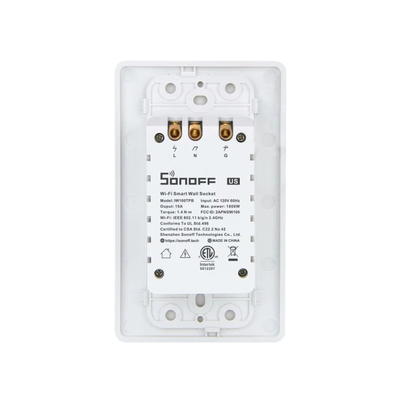 SONOFF IW100/101 Wi-Fi умный мониторинг энергопотребления настенная розетка переключатель ТИП США совместим с Alexa Google home Ewelink