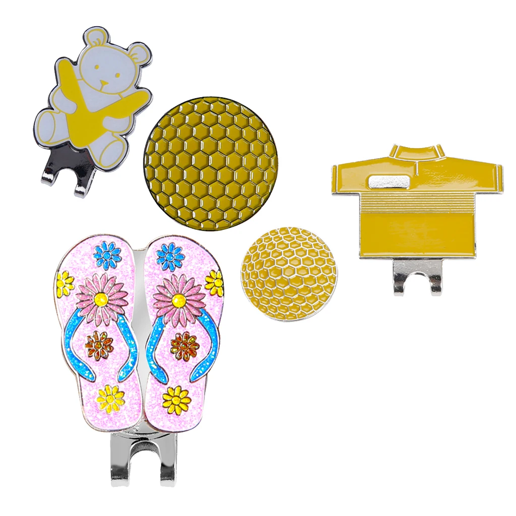 3PCS Golf Hat Clips with Detachable Magnetic Golf Ball(Golf Shirt Design & Bear Style & Slipper Style) 3PCS Golf Hat Clips with Detachable Magnetic Golf Ball(Golf Shirt Design & Bear Style & Slipper Style)