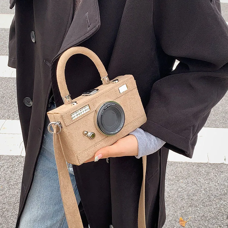 Mini Camera Design Box Bag, Stylish Top Handle Purse For Women, Small  Shoulder Bag For Party - Temu