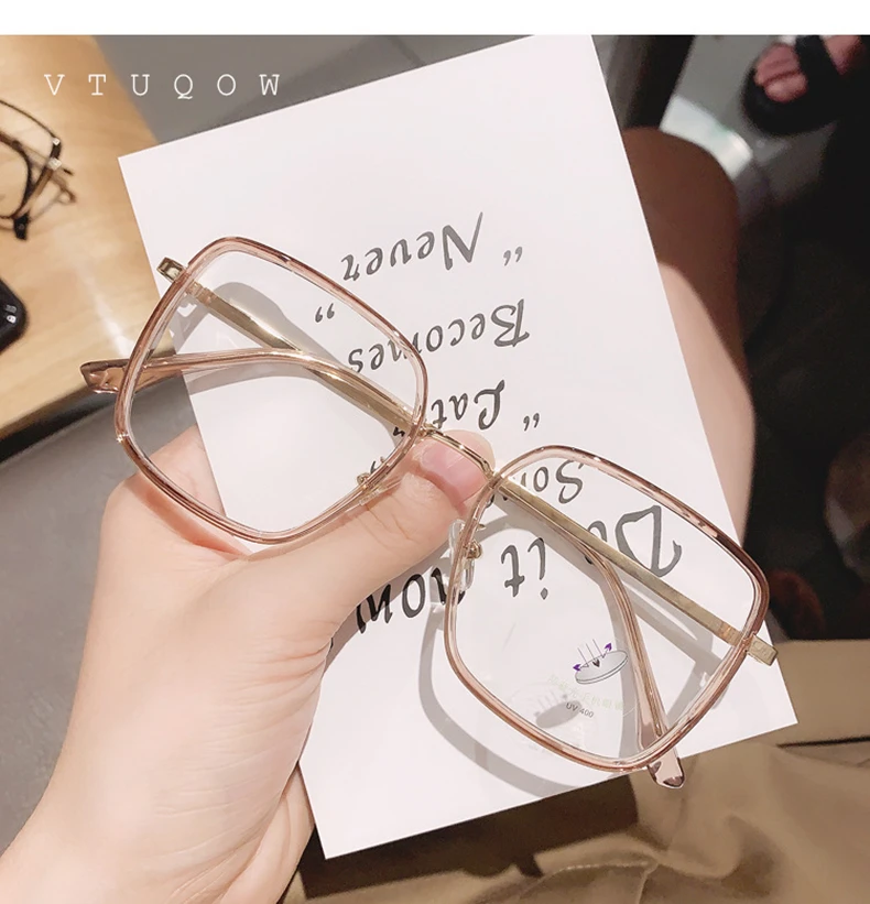 New Computer Glasses Women Men High Quality Anti Blue Light Glasses Retro Eyewear Frames Metal Optical Spectacle Frame Eyeglass (2)