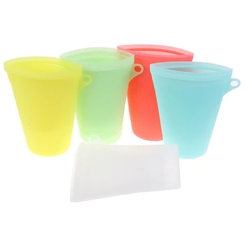 

3Pcs New Hot Food Storage Zip Leakproof Fresh Bowls Bags Fruit Vegetable Sealed Cups Wholesale