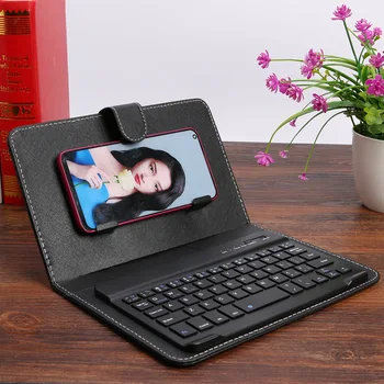 

Tablet Case Cover Keyboard General Keyboard Flip Holster Case For Andriod Mobile Phone 4.2''-6.8'' 1018#C