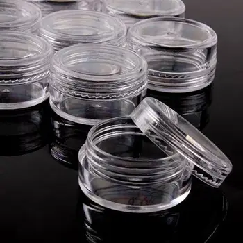 

50 Pieces Portable Cosmetic Sample Containers 5 Gram Plastic Cream Pot Jars