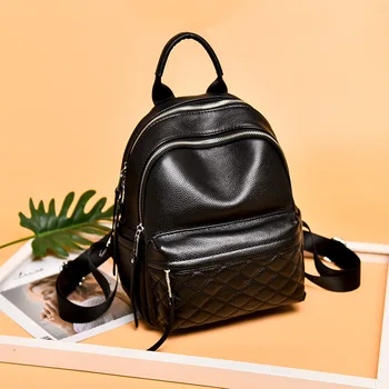 

Genuine leather fashion 2020 new top layer cowhide ladies casual large capacity simple wild backpack personality