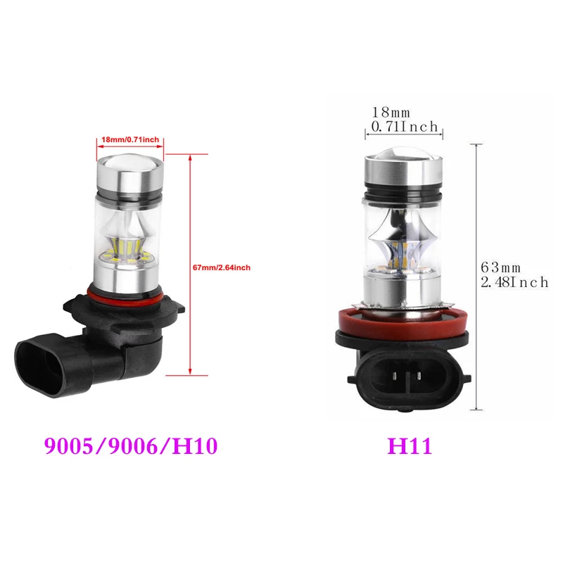 Авто аксессуары 2x100 W 6000K 20LED Автомобильные противотуманные фары DRL дневные ходовые огни супер белый