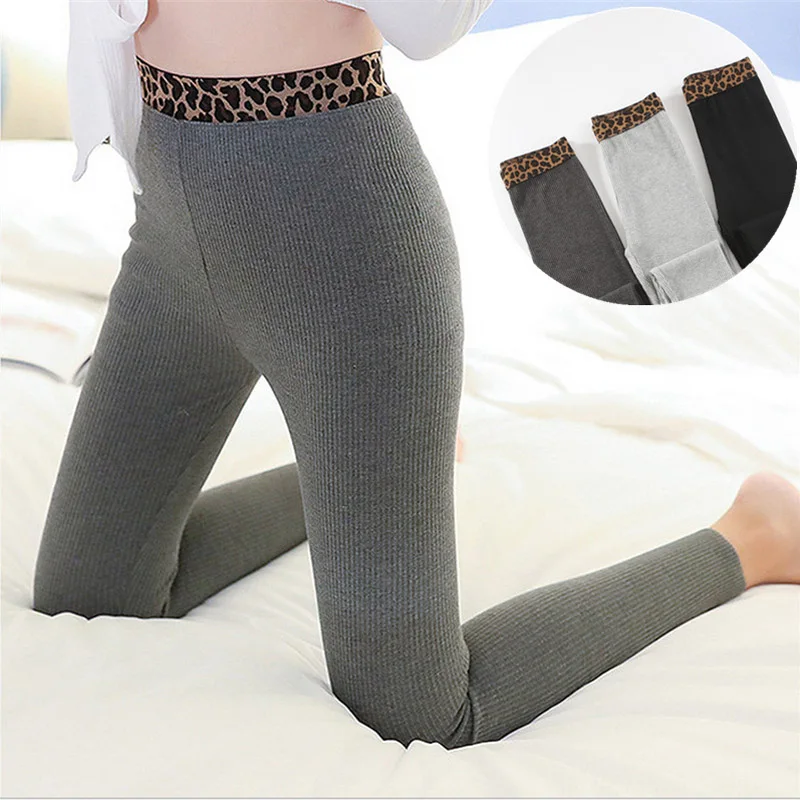 Women Black Gray Leggings Skinny Pants Kawaii Cute Rib Legins Girls Comfort Cotton  Spandex Stretch Legging Ladies Leggings - Leggings - AliExpress