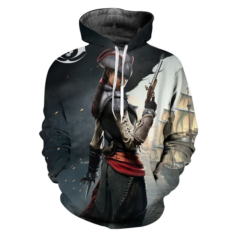 Gunman Assassin's Creed Sweat Homme толстовки уличная толстовка с капюшоном для мужчин |