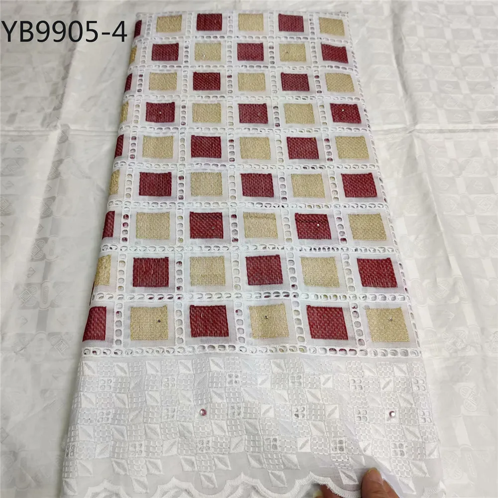 4 High quality New style Embroidered African swiss voile cotton Wedding dress for men - Цвет: 4