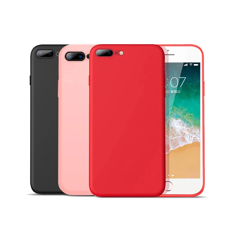 

Luxury Soft Back Matte Color Cases for iPhone 7 plus 8 6 6s X XS max XR 5 5s SE Case Shockproof TPU Silicone Back Cover