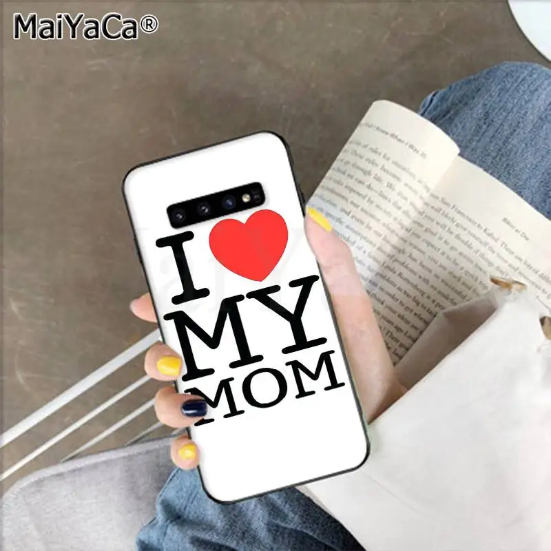 MaiYaCa Best Mom ТПУ мягкий силиконовый черный чехол для телефона для samsung S9 plus S5 S6 edge plus S7 edge S8 plus S10 E S10 plus