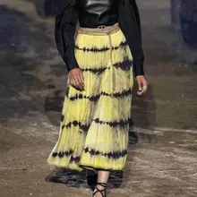 Z-zoux Женская юбка, сочетающиеся цвета, высокая талия, плиссированные юбки, женские винтажные сексуальные универсальные шифоновые женские юбки розового цвета, мода