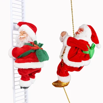 

Creative Electric Climbing Ladder Santa Claus Christmas Decor for Home New Year 2021 Xmas Kids Gifts Toys Party Hanging Ornament