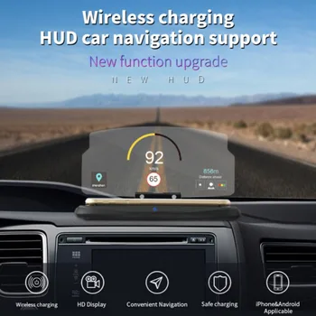 

Hot Multi-functional mobile navigation head-up display wireless charging function support