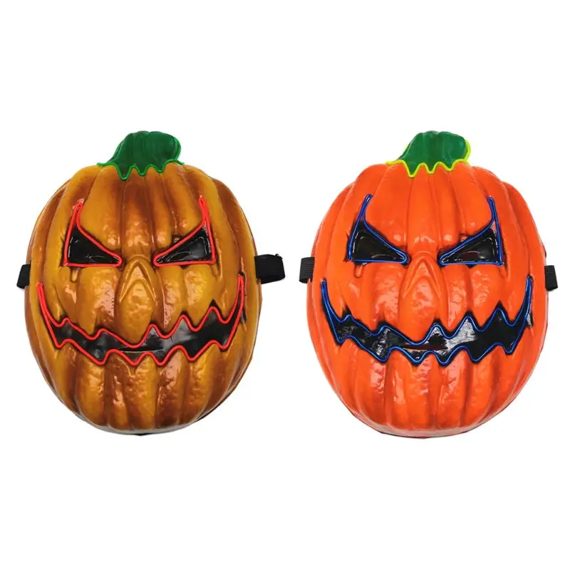 

Glowing Pumpkin Mask Faces EL LED Neon Light Flexible Halloween Props Carnival Party Decoration