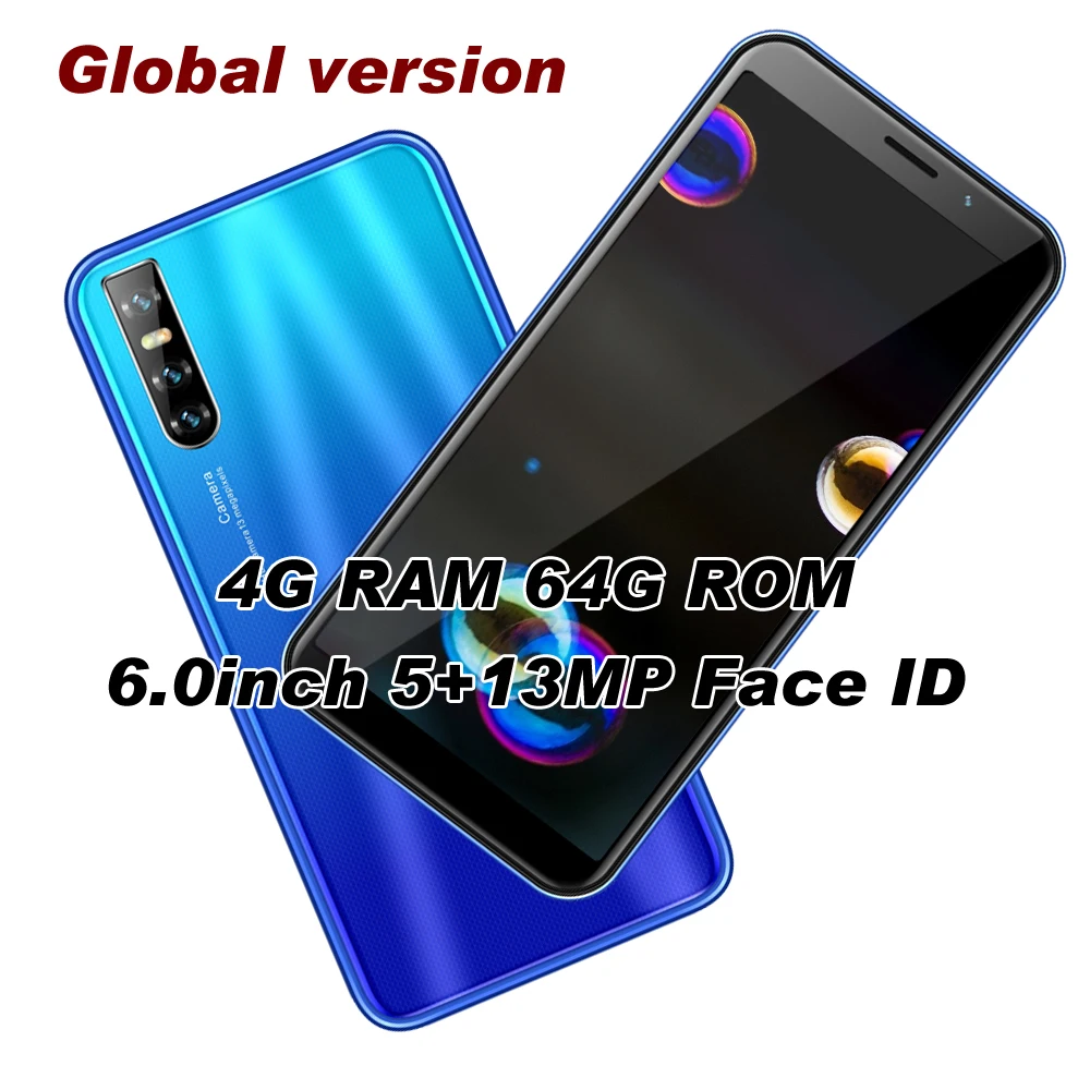 5MP + 13MP Y6 4 Гб ОЗУ 64 ПЗУ четырехъядерные смартфоны распознавание лица