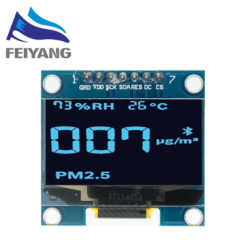 10 шт. светодиодный модуль O 1 3 дюйма Белый/Синий SPI/IIC I2C Коммуникационный цвет 3x64 ЖК