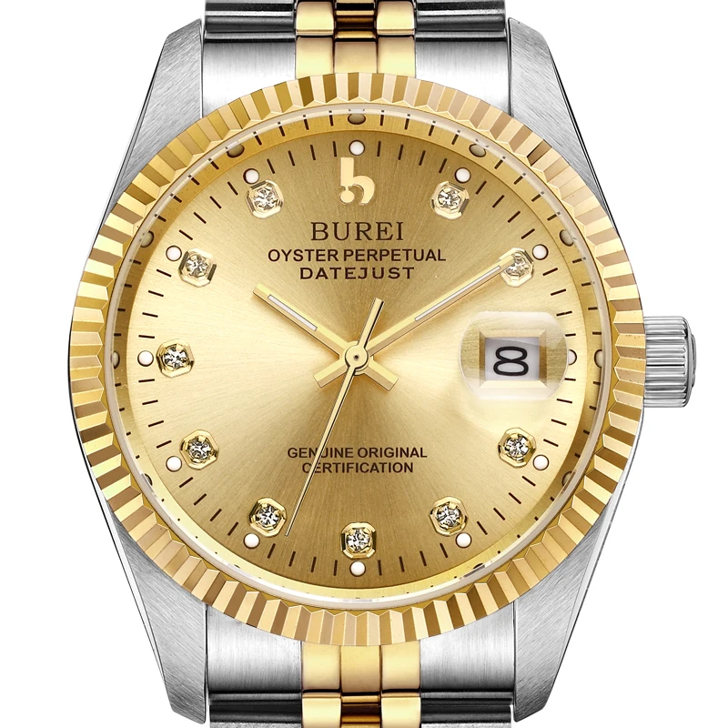 BUREI 5003 Switzerland часы мужские роскошные брендовые oyster perpetual datejust Miyota автоматические