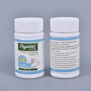 

Pool Effervescent Tablets Swimming Pool Chlorine Tablet for Home Pool Tubs Spas Water Cleaning