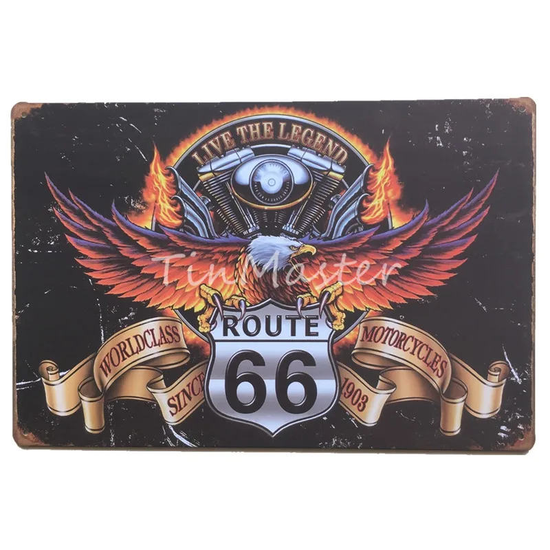 50069 Ретро ROUTE 66 Esso металлическая жестяная вывеска винтажный автомобиль плакат домашний декор Паб Бар гостиная гараж Висячие вывески - Цвет: 50069