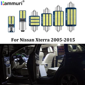

KAMMURI 10Pcs Error Free White LED Car Interior Light Package Kit For 2005-2015 Nissan Xterra LED Interior Lights