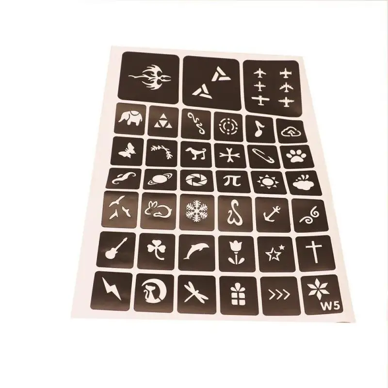 Glitter Tattoo Kits 24 Color 125 Templates Flash Diamond Flash for Temporary Tattoo Set Kids Face Body Painting Art Tools Set