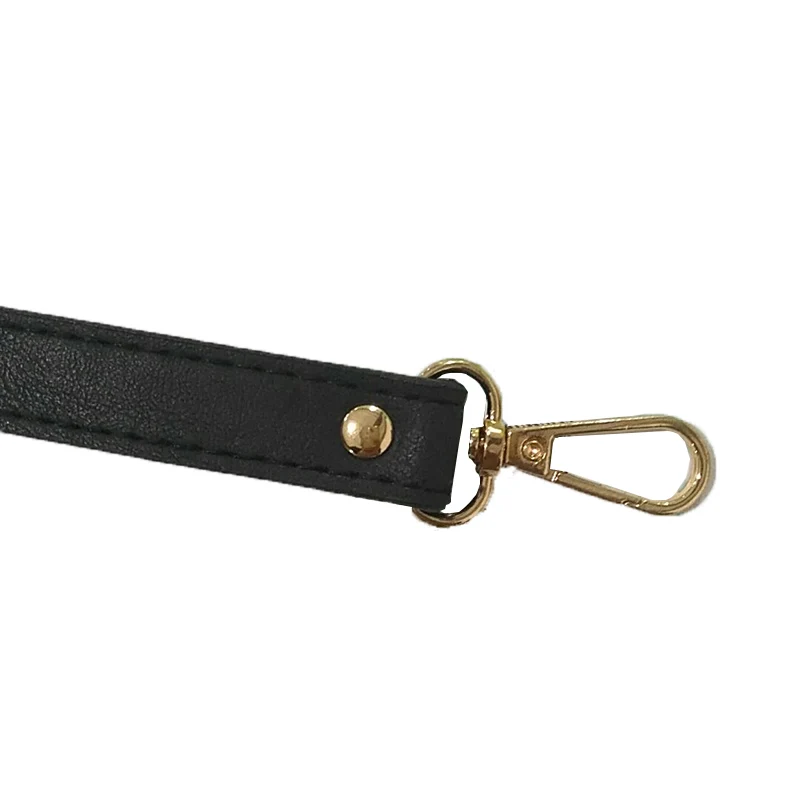 120 см регулируемый ремень для Сумки из искусственной кожи DIY Obag с ручками, сумка на плечо, Сменный ремень с золотыми и серебряными пряжками, аксессуары для сумок - Цвет: dark black