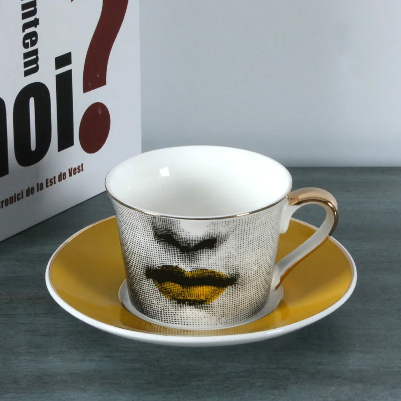 GH Европейская чашка в стиле Форназетти Золотая кофейная чашка кружевное золотое блюдо louisa bookface свадебный подарок на день рождения чайная чашка украшение дома