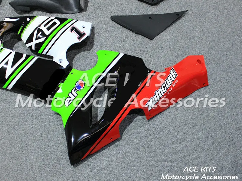 Мотоциклетный обтекатель abs, пригодный для kawasaki Ninja ZX6R 599 636 2005 2006 корпусные детали пресс-форм черный ACEKITS Магазин № 0178
