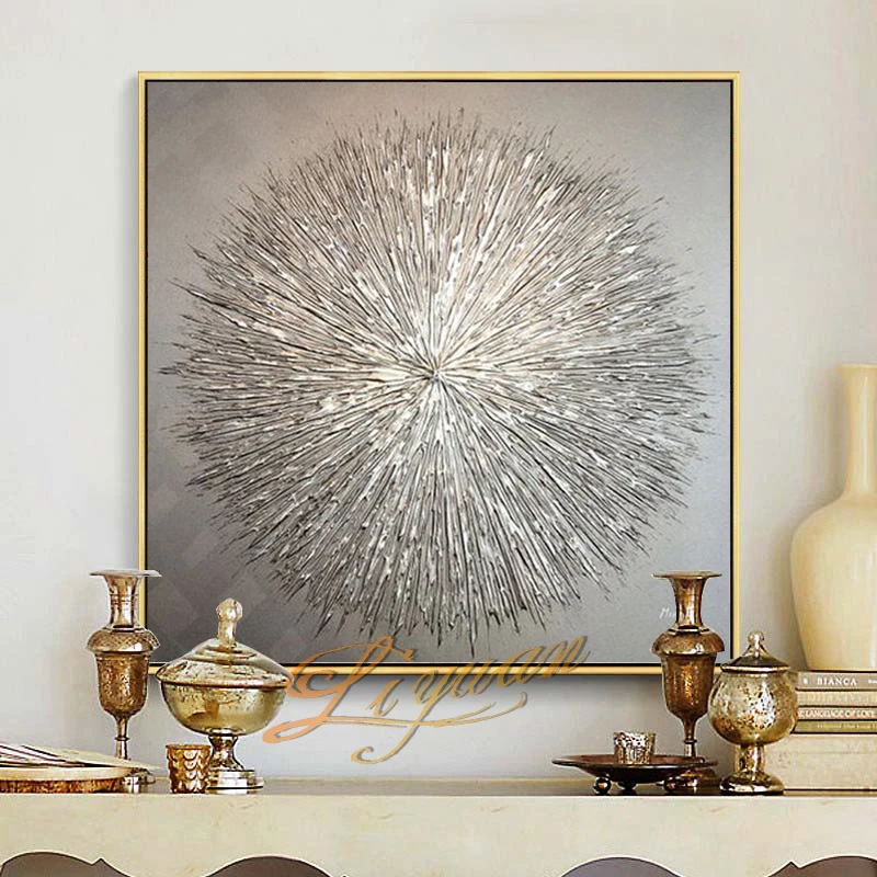New Arrival Home Art Handmade Abstract Oil Painting Canvas Wall Modern Decoration One Piece decoracion salon casa | Дом и сад