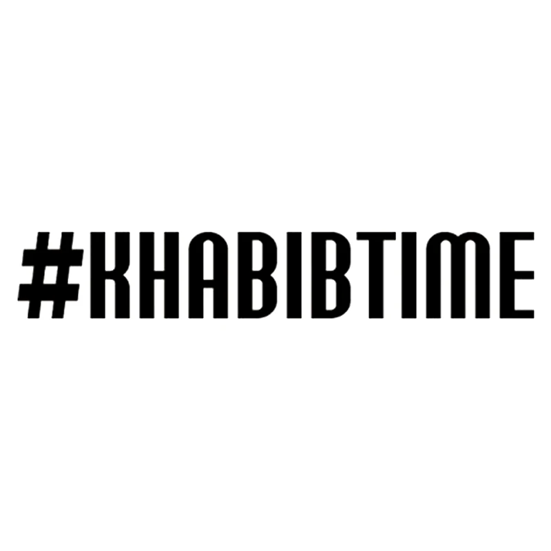 

CK20037# Vinyl Decal #KHABIBTIME Car Sticker Reflective Waterproof Car Styling Decor on Motorcyle Truck Bumper Rear Window