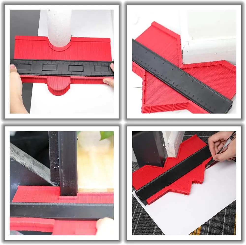 

Widen Contour Gauge Duplicator, Contour Tool Profile Guide for Woodworking Project Copy Layout Shape and Tracing Pipe Tile Cutti