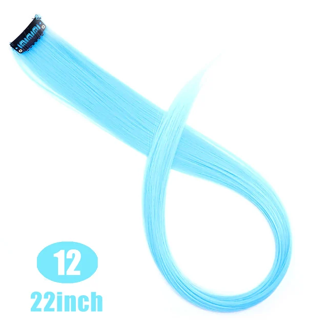 Lupu Rainbow Highlighted Synthetic Hair Girl One Chip In Hair Extension Hairpin Long Straight Hair Clip For Hair False Hair 12
