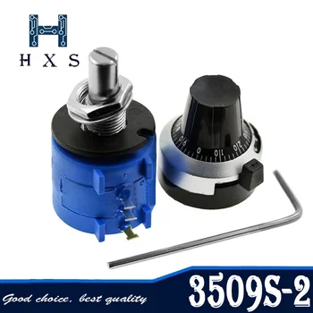 

3590S-2 3590S Series Precision Multiturn Potentiometer 10 Ring Adjustable Resistor+1PCS Turns Counting Dial Rotary 6.35mm Knob