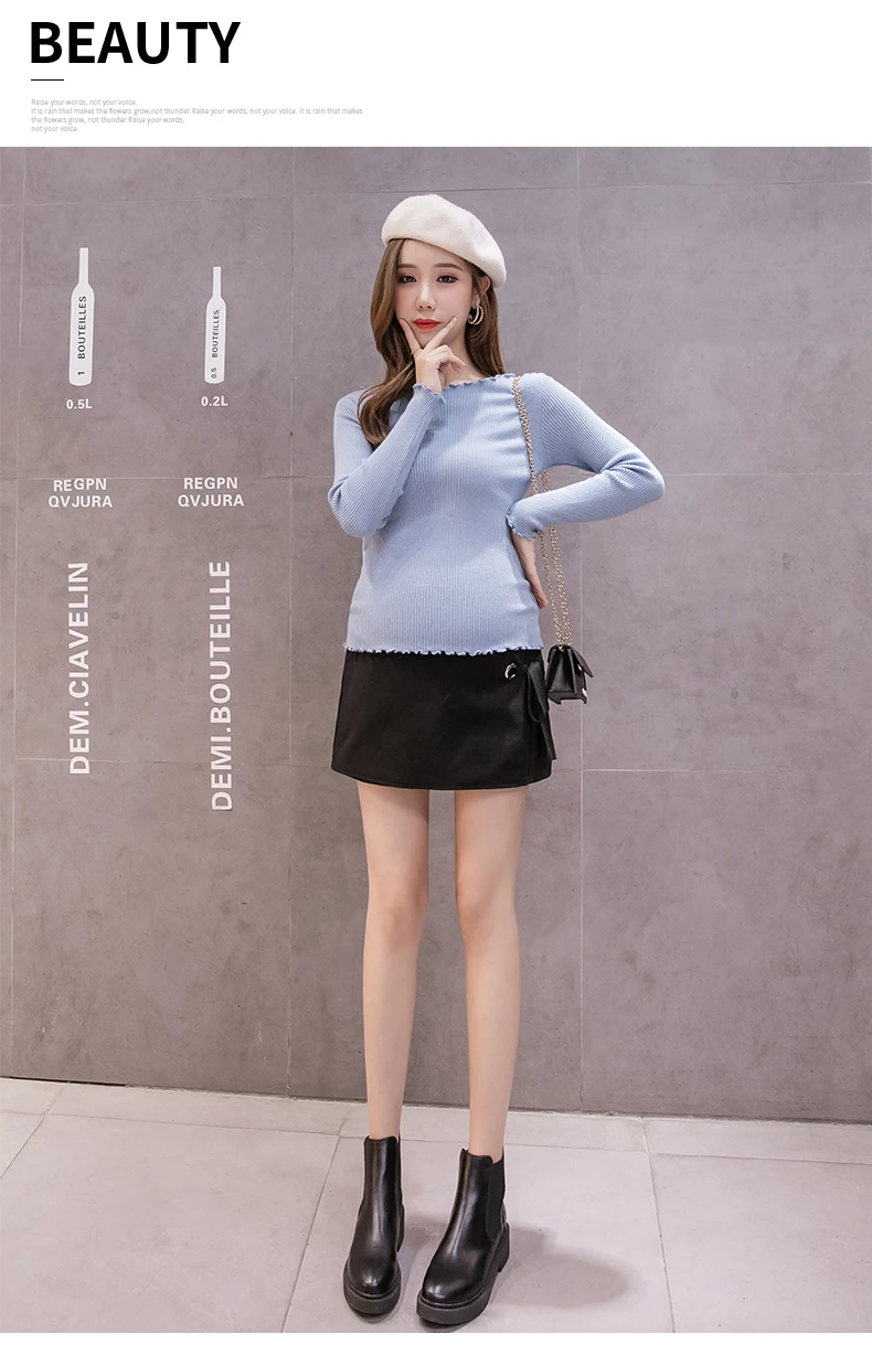 Осень и зима новая юбка брюки для беременных корейская мода Звездное небо Одежда для беременных женщин повседневные брюки с бантом
