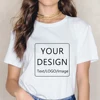 Letter/Logo/Graphics Custom T Shirt Men and Women DIY T Shirts Short Sleeve Casual Tshirt Ladies Tops Tees Your OWN Design ► Photo 3/6