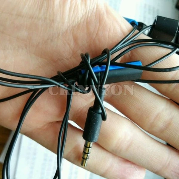 PS4 헤드폰에 대 한 에 대 한 마이크 ON/OFF 제어와 100 개/몫 3.5mm 잭 게임 컨트롤러 헤드셋 이어폰