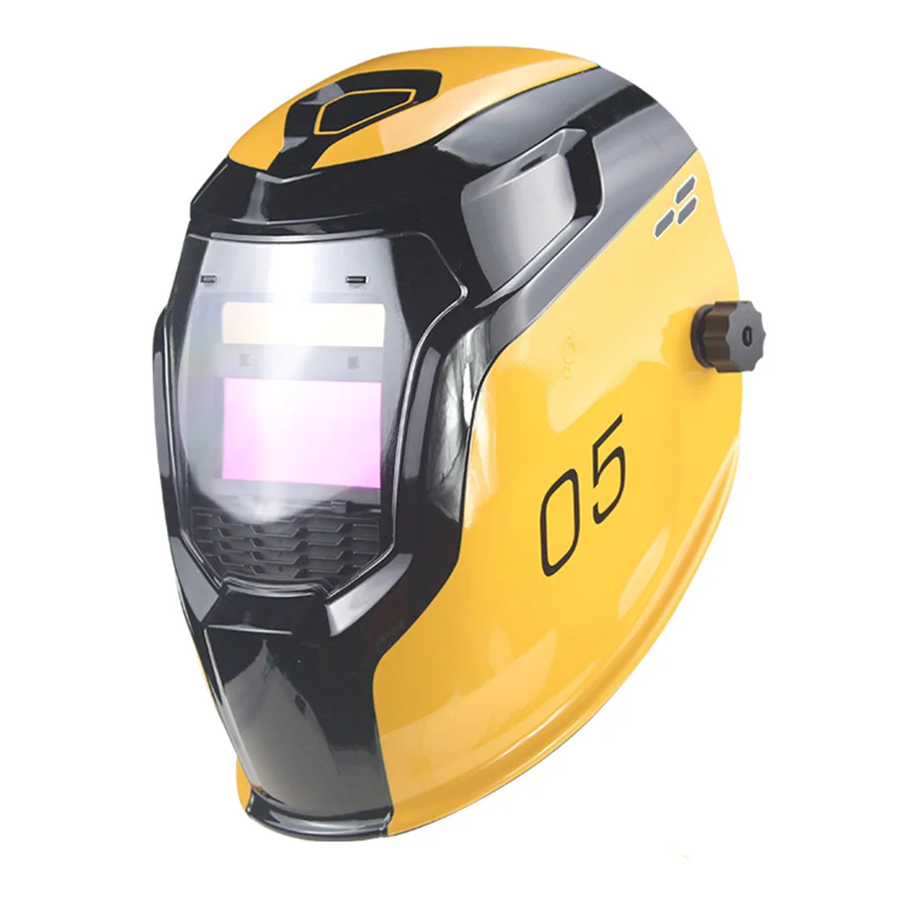 

Cap Welding Helmet Face Protection LCD Display Large View Safe Dustproof Home Automatic Changing Light Solar Power Adjustable