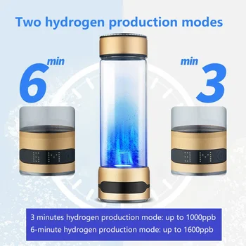 

Healthy Anti-Aging Hydrogen Rich Water Bottle Generator 500ML LED Display Hydrogen Rich Water Maker Ionizer BPA-free
