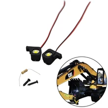 Sistema de iluminación de brazo de excavadora a control remoto, brazo de Metal, LED, 4V, para HUINA 1550 RC Crawler Car 15CH 2,4G 1:14, 2 uds.