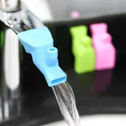1pc Kitchen Sink Faucet Extender Rubber Elastic Nozzle Guide Children Water Saving Tap Extension For Bathroom Accessories