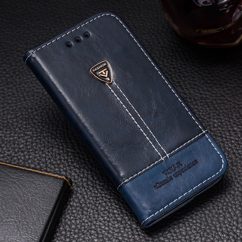 Синий VIJIAR 6,3" для OUKITEL C17 Чехол-книжка кожаный независимый дизайн цветная задняя крышка для телефона 6,35" для OUKITEL C17 PRO Чехол - Цвет: Синий