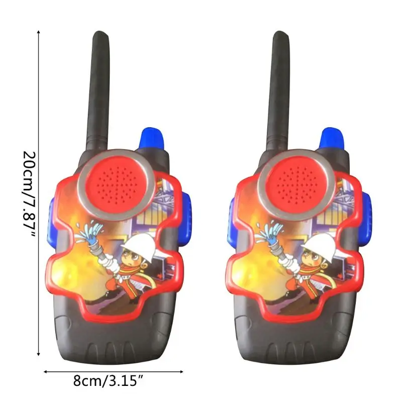 HBB 2 шт. милые пластиковые детские ролевые пожарные рации портативные уличные игры для кемпинга Interphone детские развивающие игрушки подарки