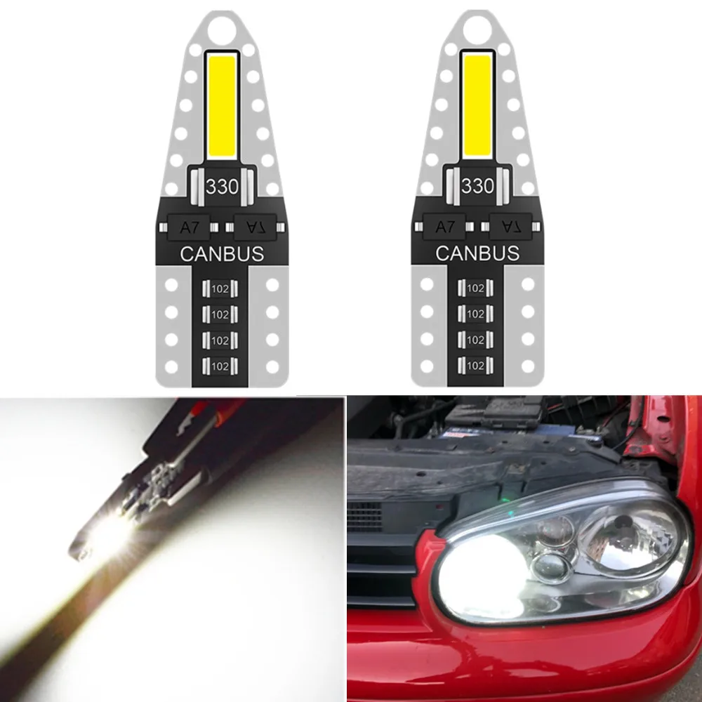 

2pcs T10 W5W LED light Bulb 194 168 LED Interior Light Trunk Dome Light 6000K White 12V for Mercedes W203 W205 W204 W211 W212