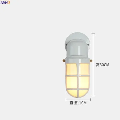 IWHD алюминиевый наружный настенный светильник светодиодный лестничный балкон садовый водонепроницаемый настенный светильник Наружное освещение buitenverlichting buitenlamp - Испускаемый цвет: Outdoor