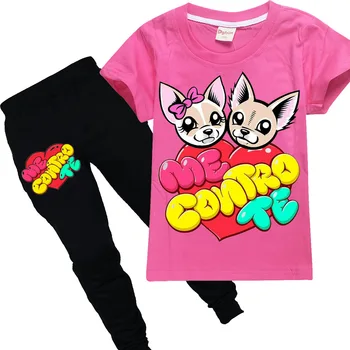 

6-13 y me contro te costume set boy DJ Music T-shirt + pants 2Pcs Kids summer new cotton Tops Tees suit fashion clothes