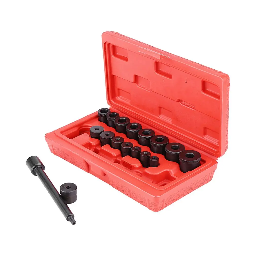 17Pcs/set Metal Centring Mandrel Clutch Tool Clutch Installing Tool Coupling Spine Set Clutch Alignment Tool Kit Car Accessories