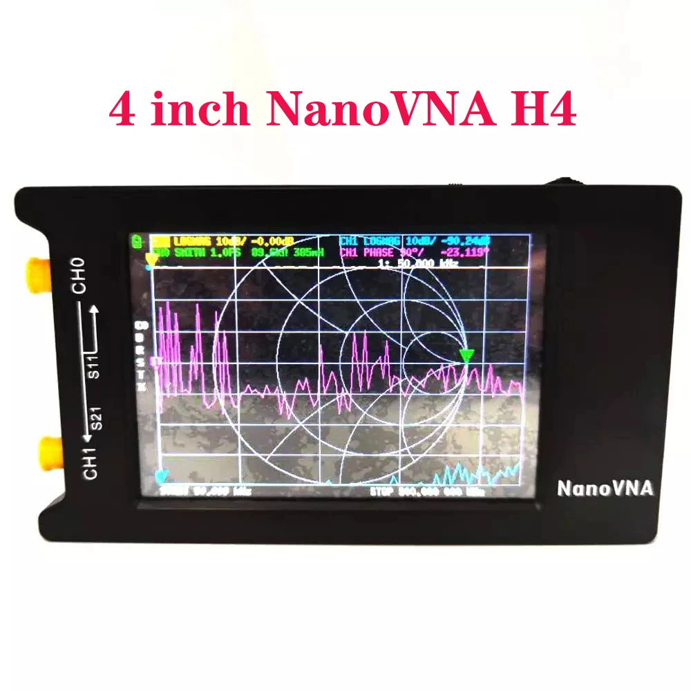 4 дюйма NanoVNA-H4 вектор сетевой анализатор антенны анализатор коротковолновое MF HF VHF UHF талант