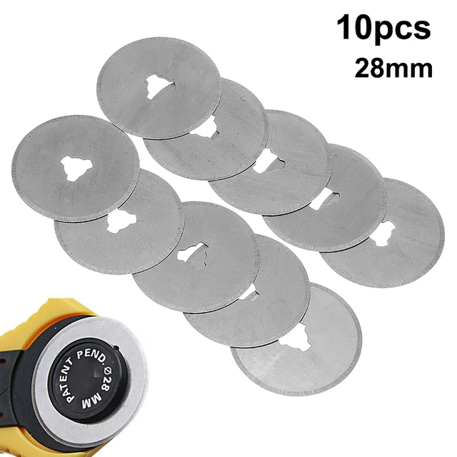 10PCS 60mm Rotary Cutter Blades Patchwork Sewing Fabric Paper Cloth Cutting  Tool