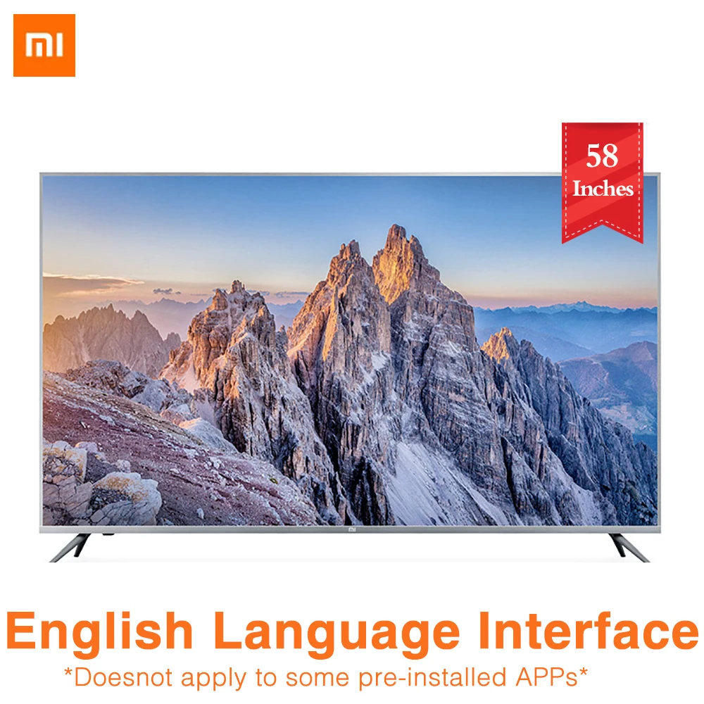 2019  Xiaomi TV 4s 58 Inches 4K HDR 2GB 8GB Smart TV Voice Control Built in Xiaoai Speaker Dolby Au