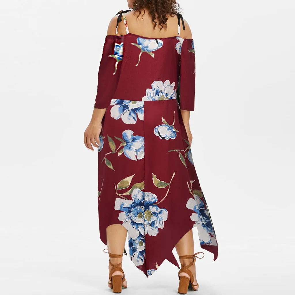 Женское платье, vestidos de verano vestido vadim ropa mujer, платья vestidos verano mujer, Повседневное платье с принтом, рукав 3/4, XL-5XL, Z4